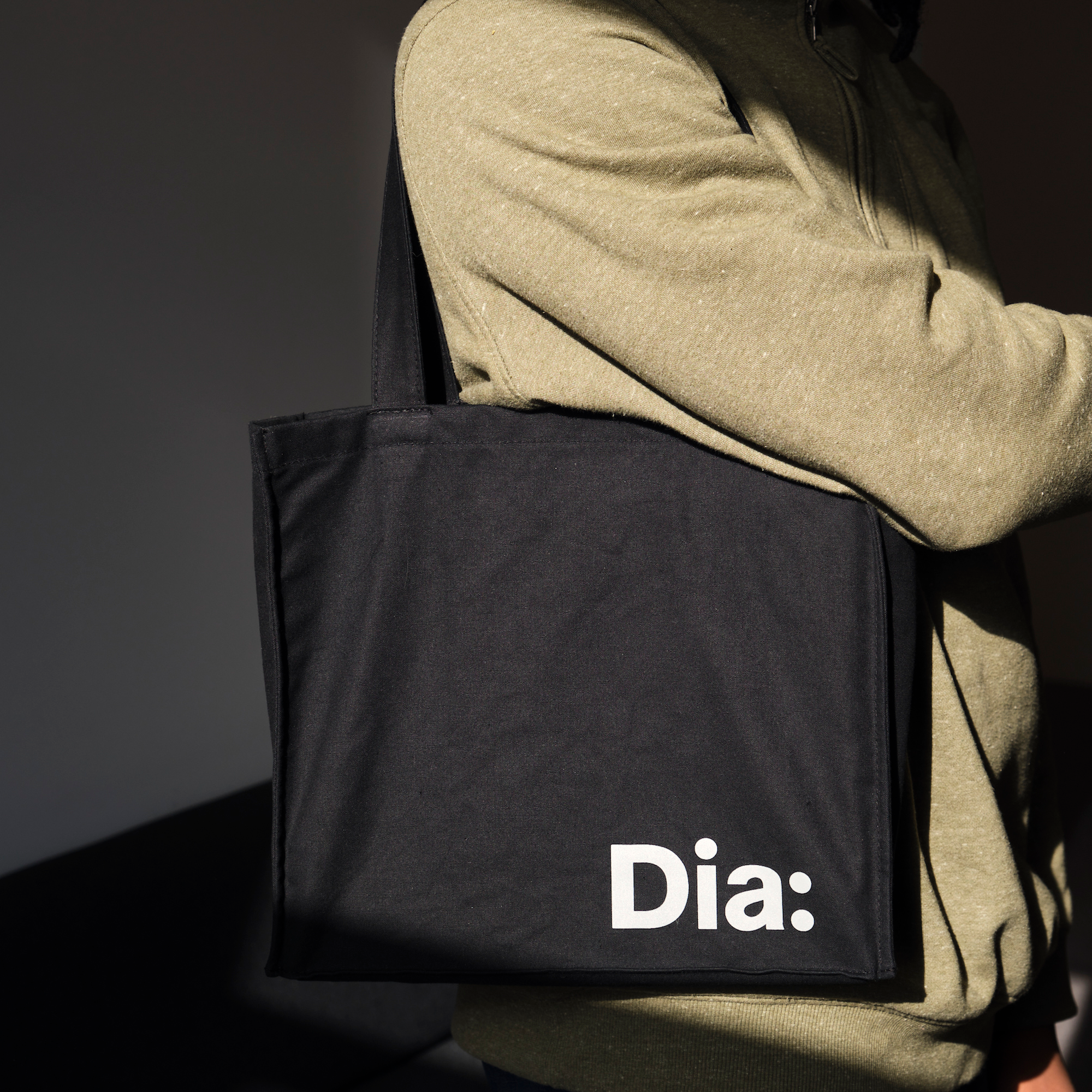 Dia Black Tote-embroidered Dia logo | Dia Art Foundation Shop